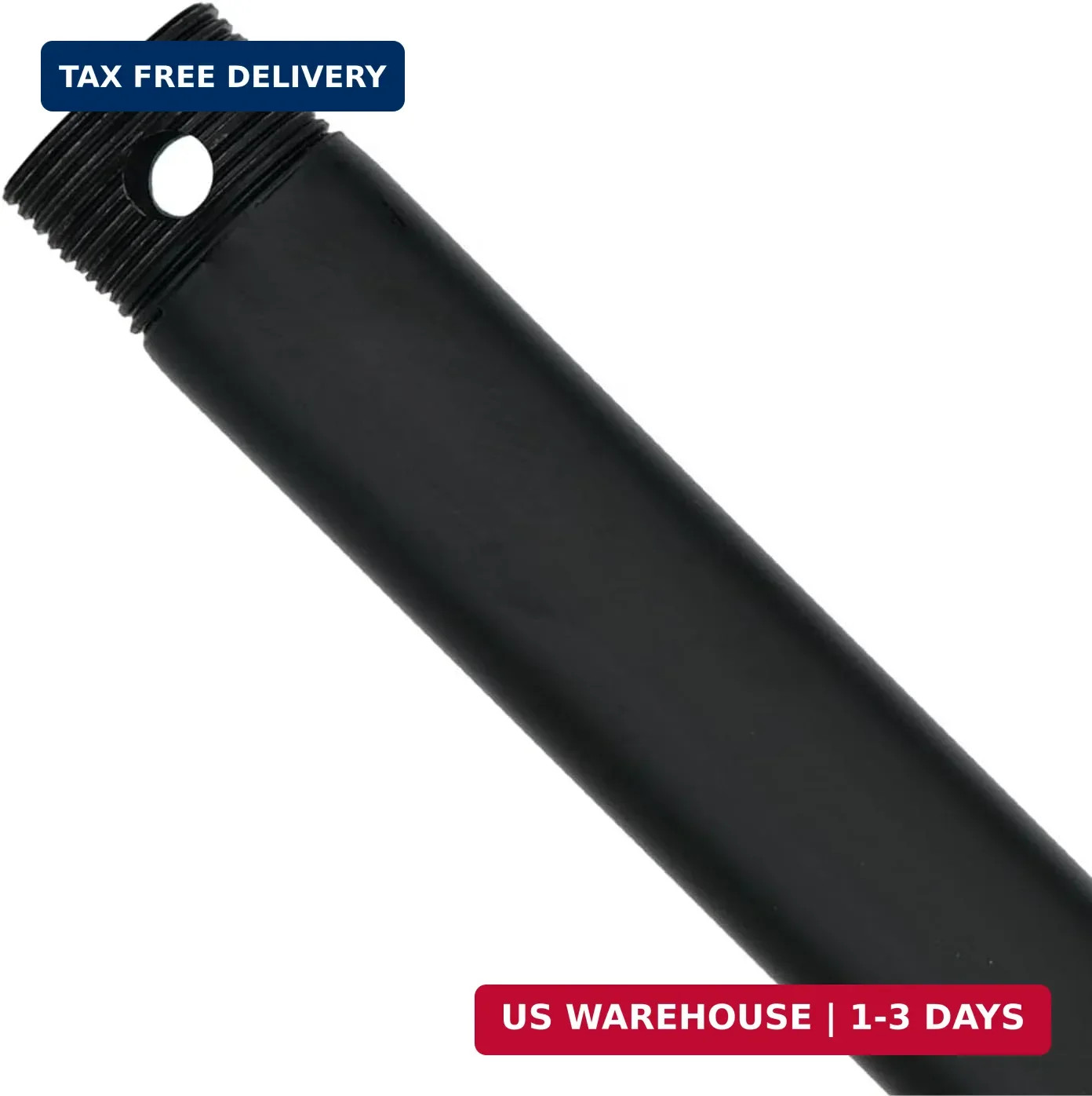 84 inch Ceiling Fan Downrod, 7 FT Black Downrod for Ceiling Fan, 1 inch Outside