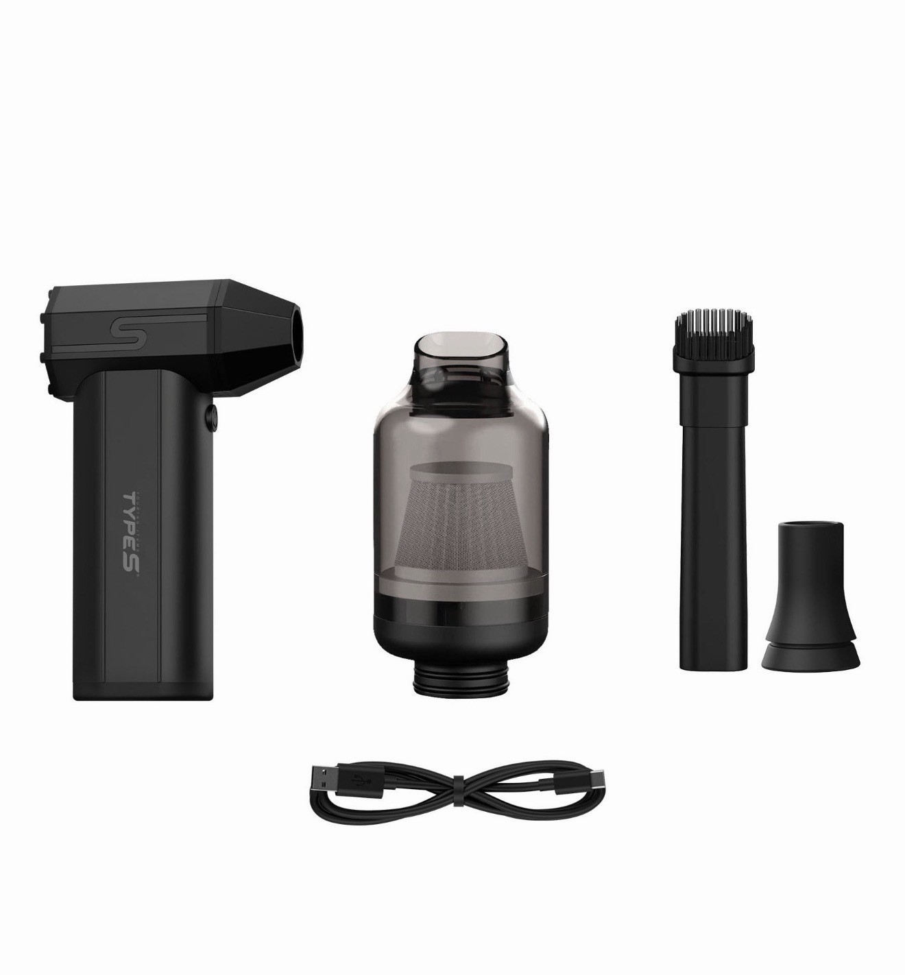 Type S 4-in-1 Electric Air Duster - Blower, Vacuum, Power Bank & LED Flashlight
