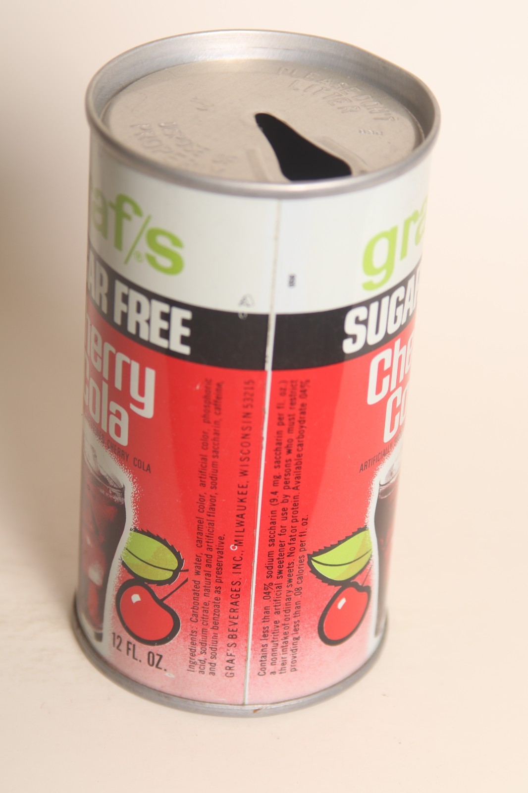 Graf/s Sugar Free Cherry Cola soda can