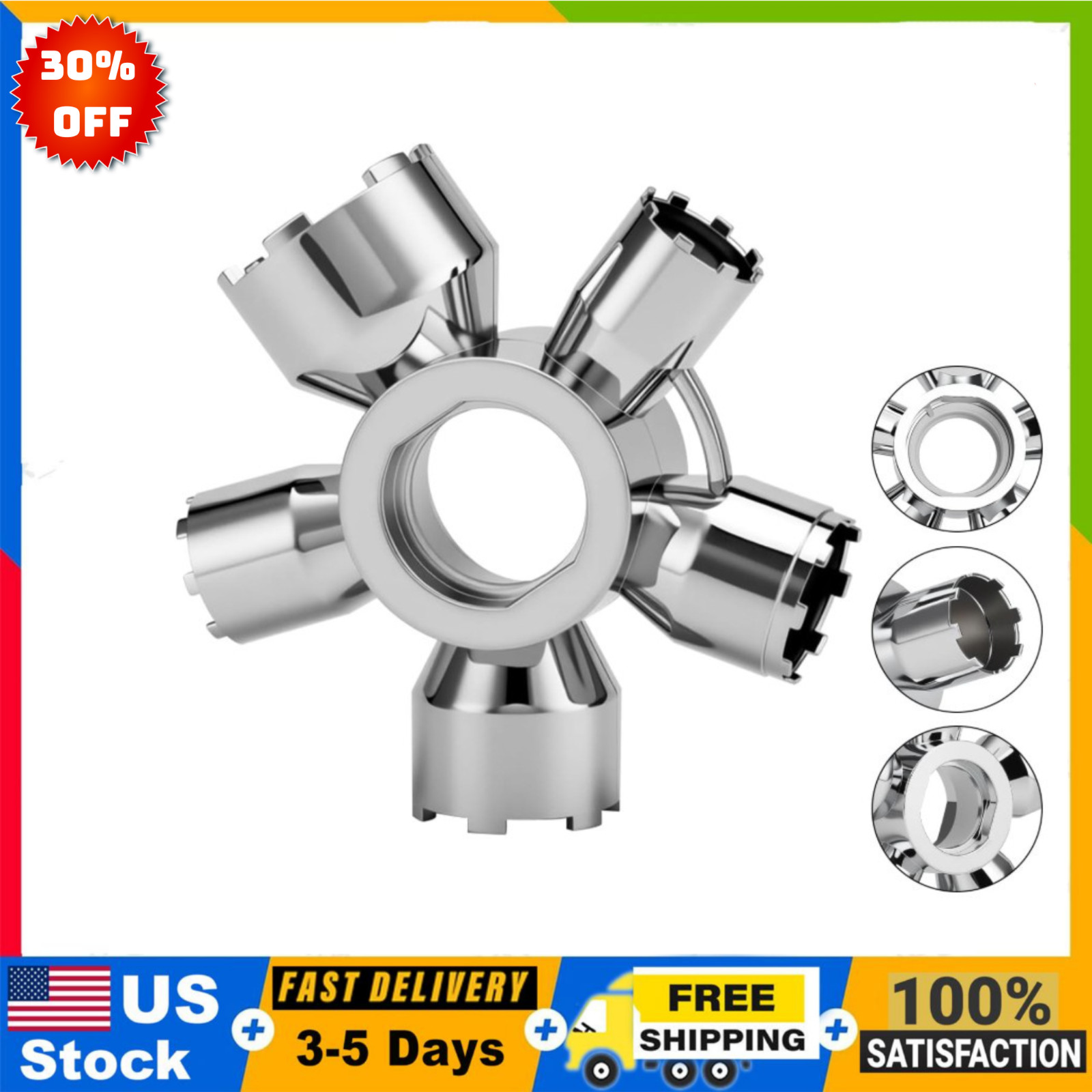Llave aireador grifo metal 10 en 1 universal M16.5-M28 fontanería DIY