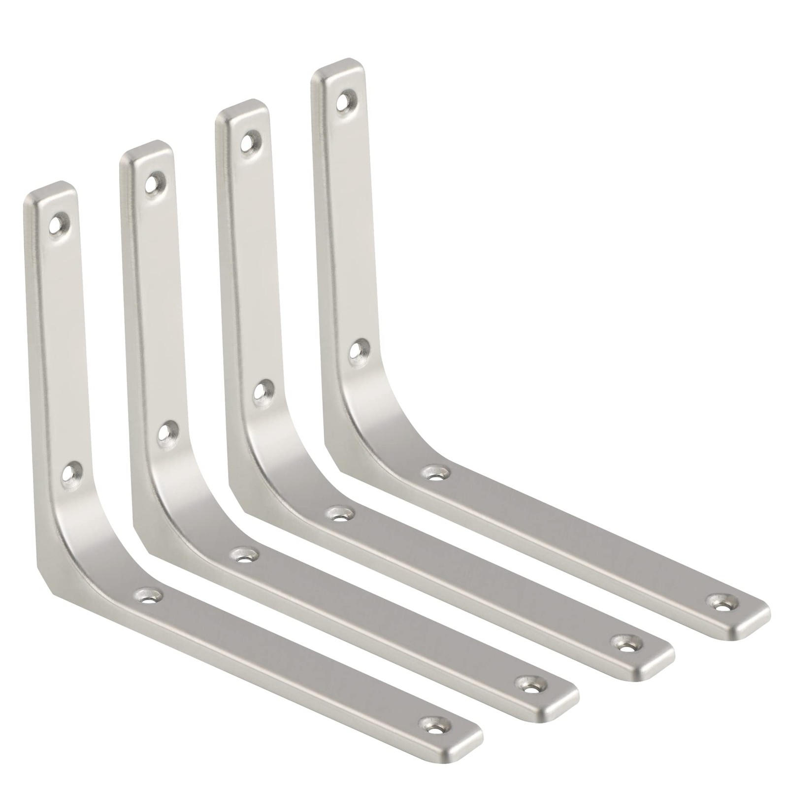 Heavy Duty Floating Shelf Brackets 6 Inch x 5 Inch, Stainless Steel Wall Shel...