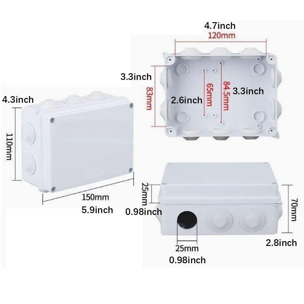 Electrical Junction Box Ip65 Dustproof Waterproof Abs Plastic Project Enclosure