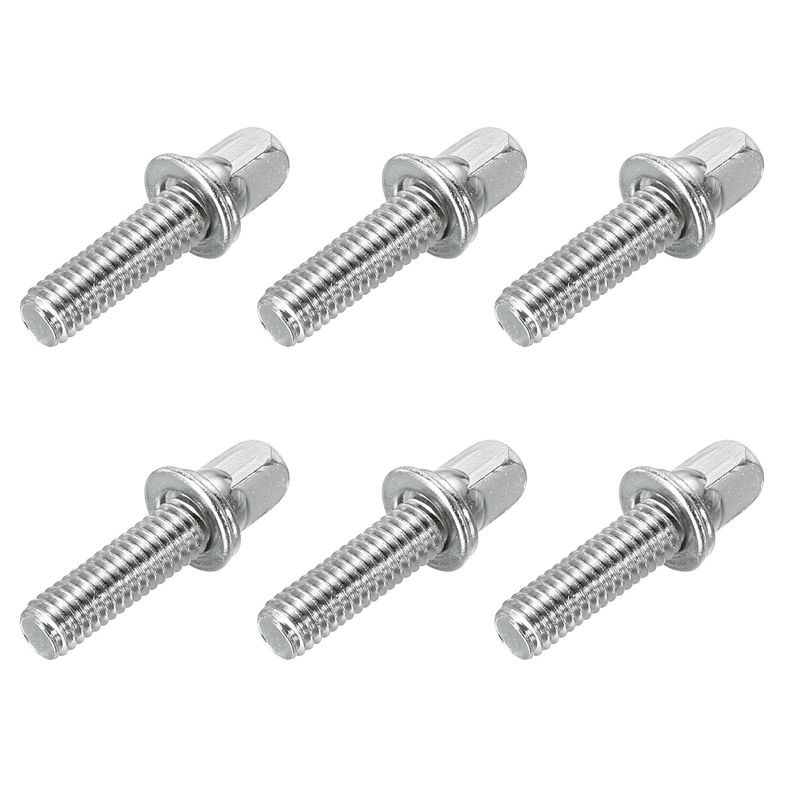Drum Tension Rods M6 x 20mm for Bass Drum Hardware Parts Accessory Pack of 6