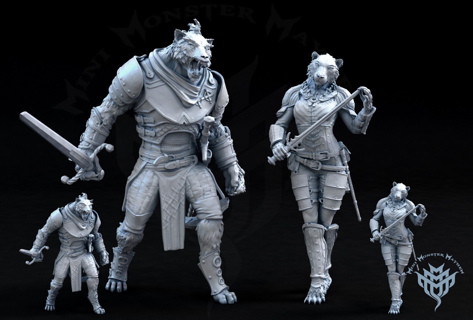 Tabaxi Duo Legion Terrain Scenery Tabletop Miniatures