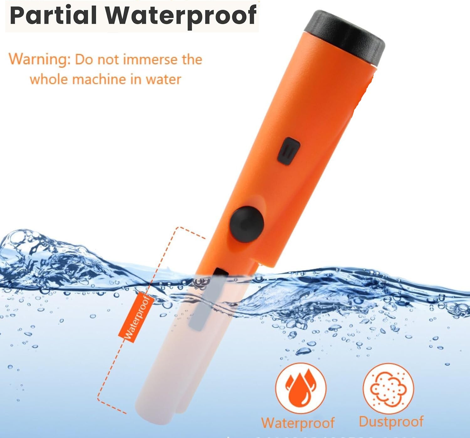 Metal Detector HandHeld Pro Pinpointer Pointer Probe Waterproof Sensitive Tester