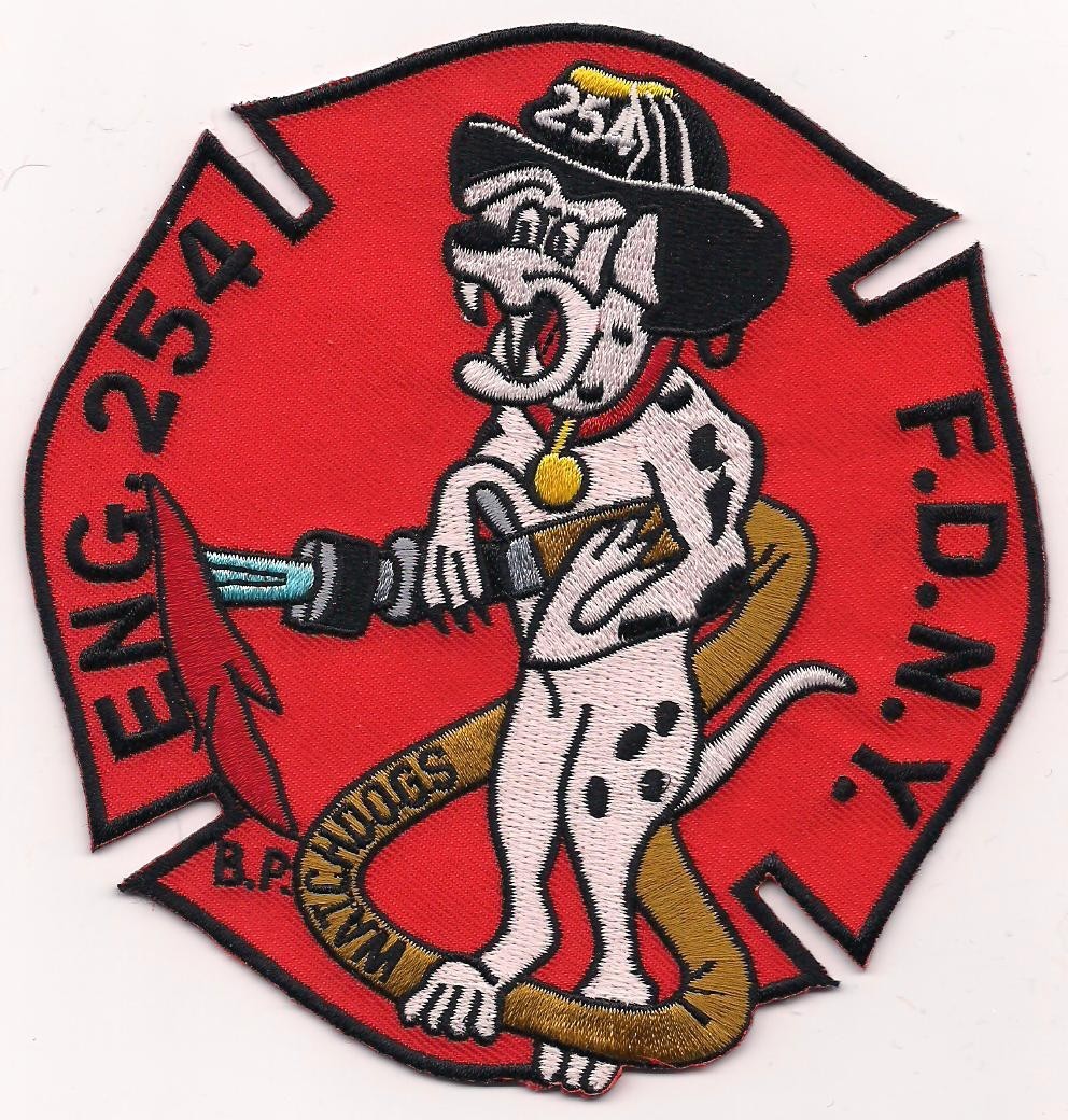 New York City - FDNY Engine-254 "Watchdogs", NY (4.75" x 4.75" size) fire patch