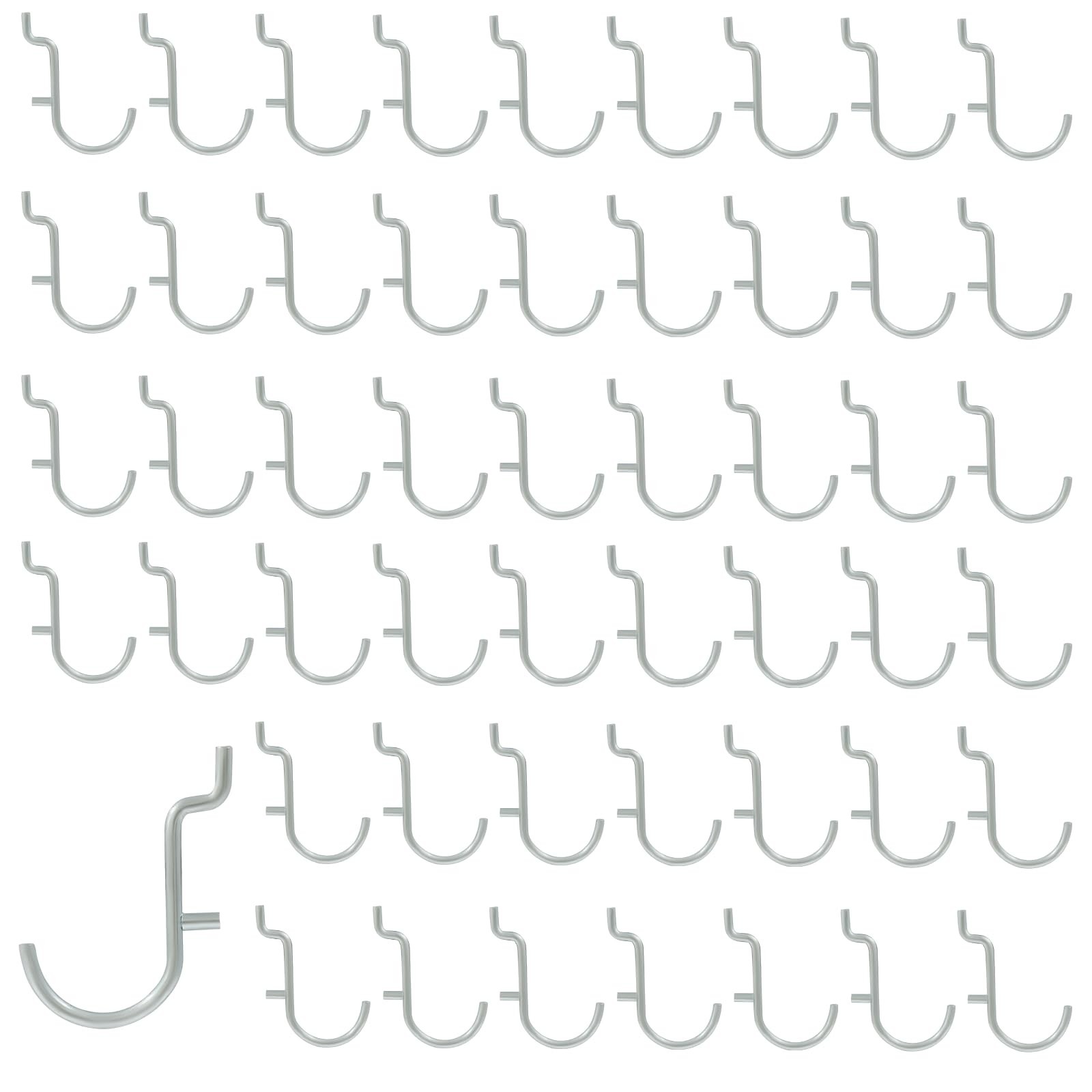 30Pcs Metal Pegboard J Hooks, 1/4" Pegboard Wall Display Assortment Peg Board...