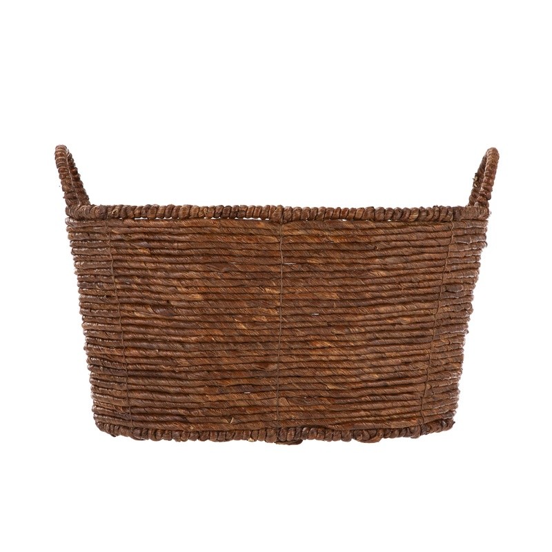 Handwoven Maize Basket Oval Large Storage Basket W/ Handles Home Organization US