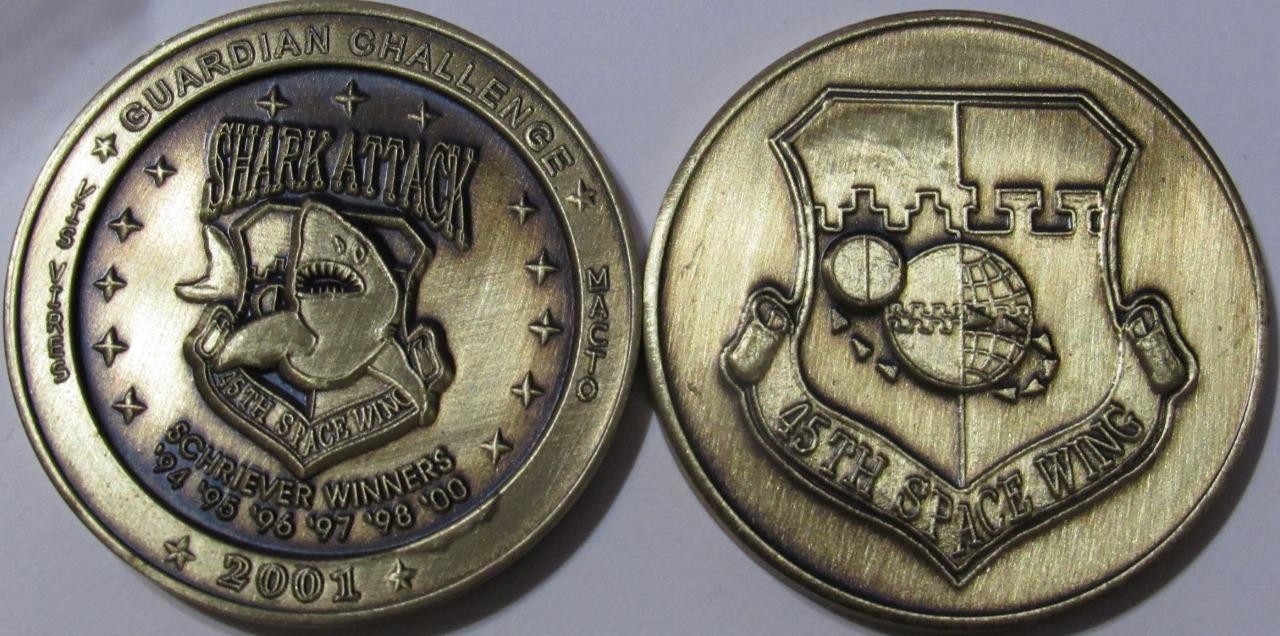 2001 GUARDIAN CHALLENGE 45TH SPACE WING (45SW) SHARK ATTACK COIN