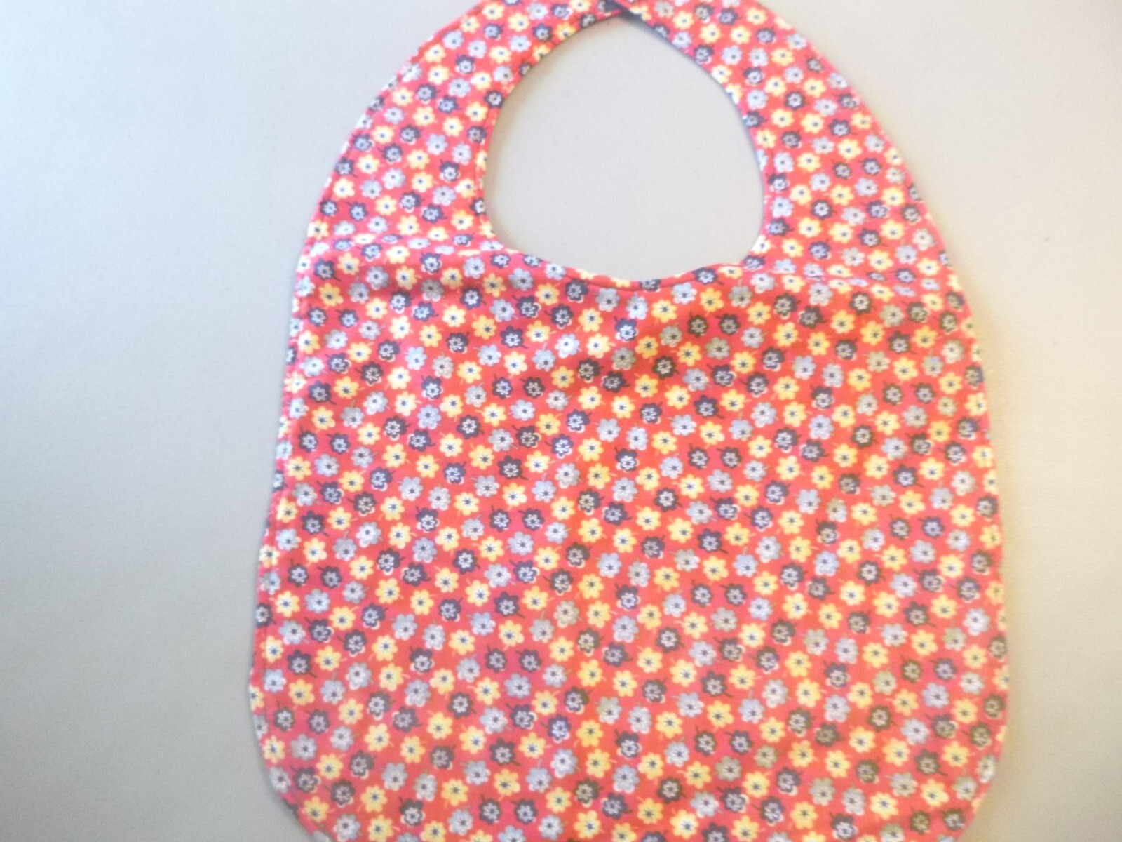 Adult Bib/Clothing Protector double thickness with Quilted Diamond Backing