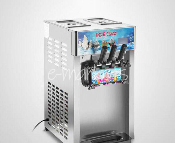 3 Flavor Commercial Frozen Ice Cream Cones Machine Soft Ice Cream Machine 220V