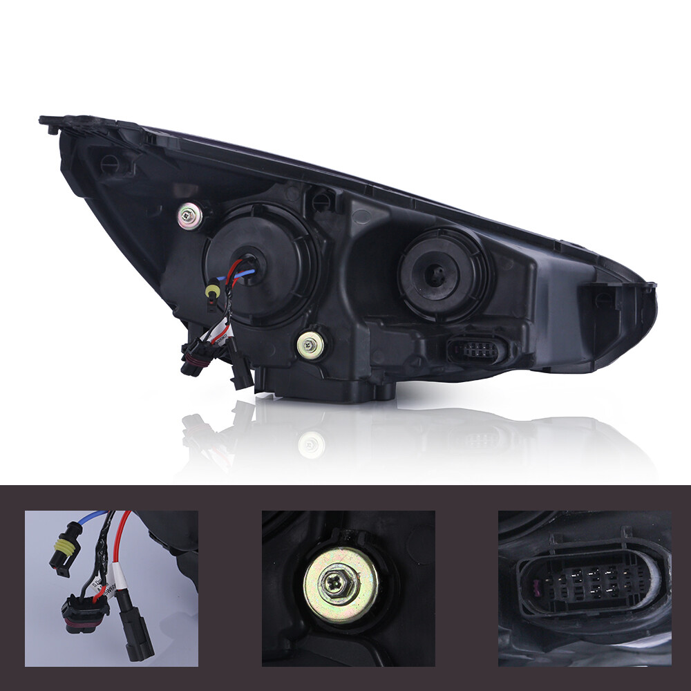 2015-2018 VLAND LED Projector Headlights w/Sequential Turn sig For Ford Focus