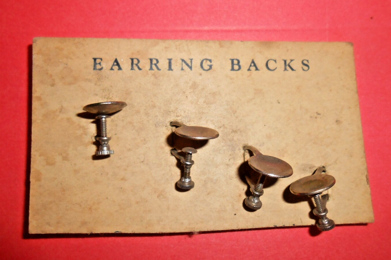 Vintage Pair of Earring Backs In Original packaging.