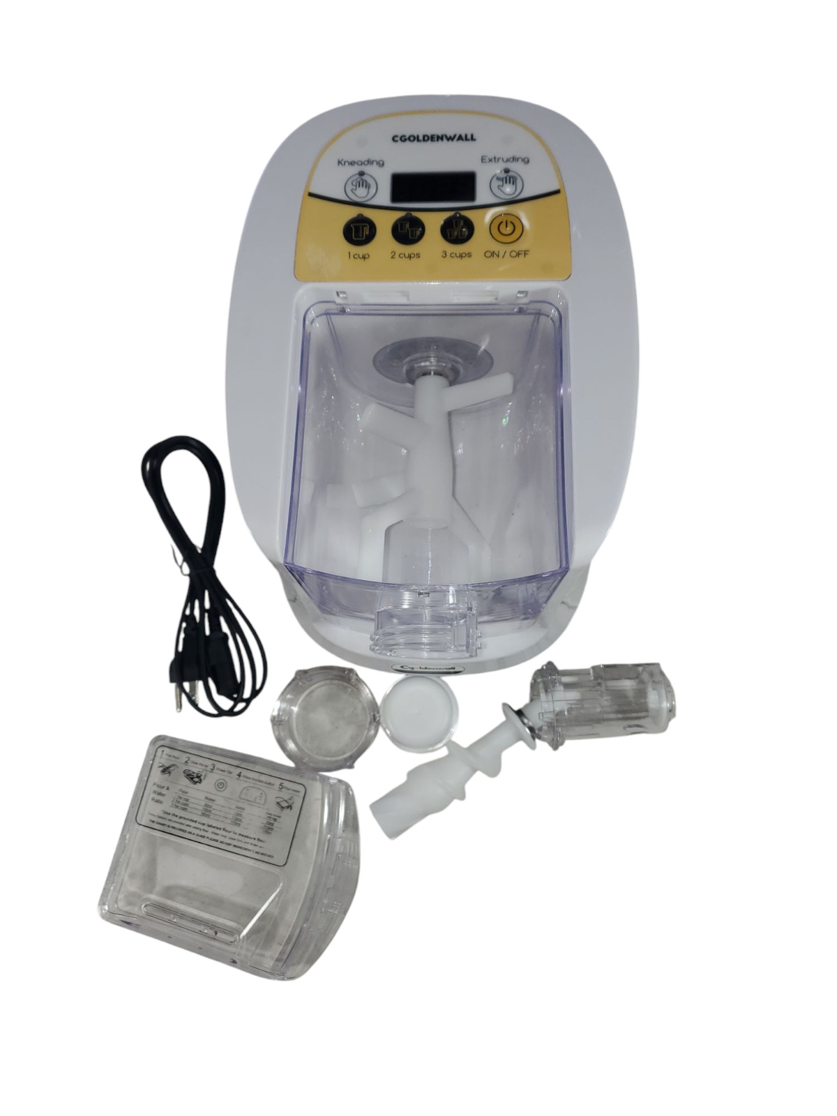 CGOLDENWALL Automatic Pasta Noodle Maker Machine Electric Digital Control 1 Disc
