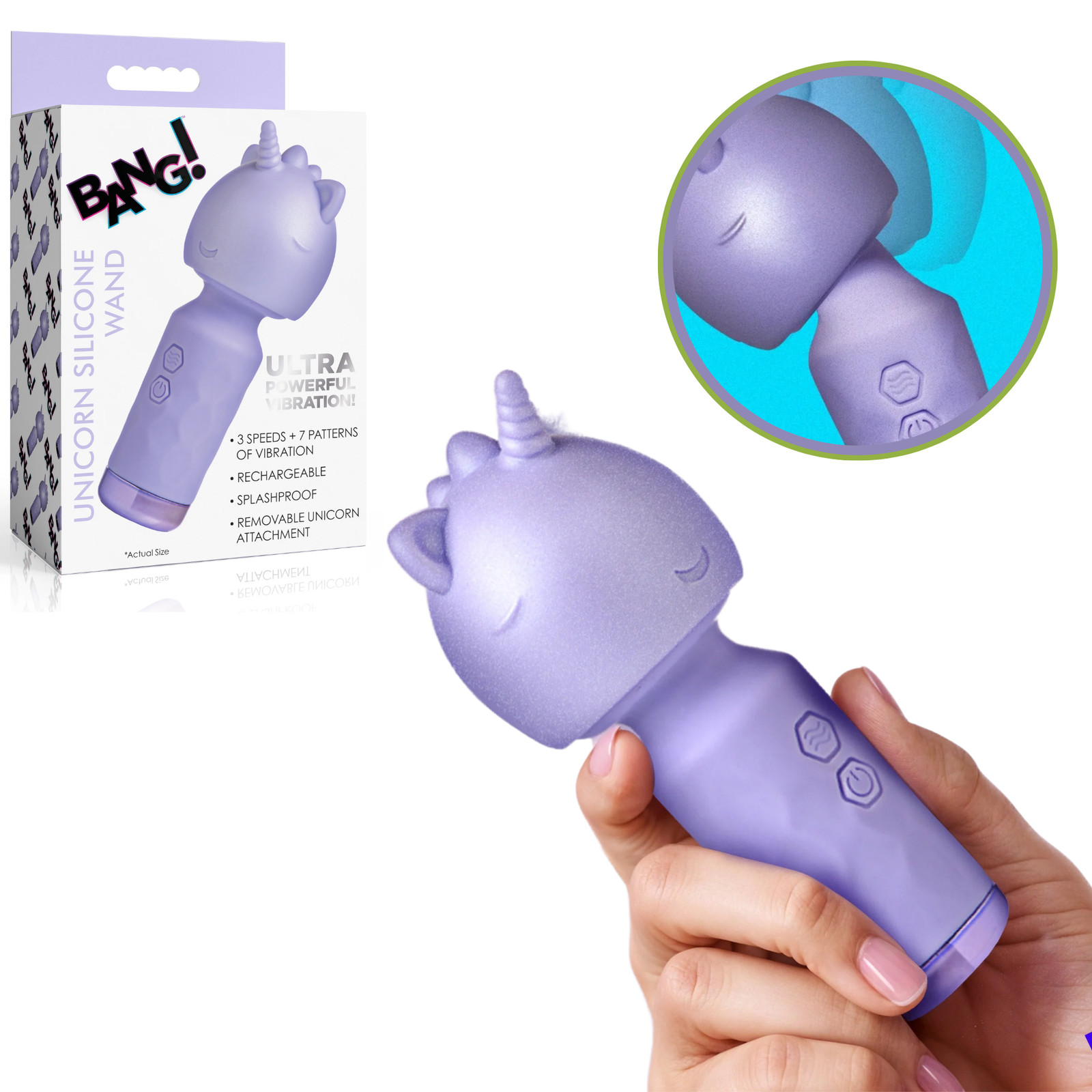 Flexible Travel-Friendly Neck Massager Silicone Wand Vibrator Stimulator Sex Toy