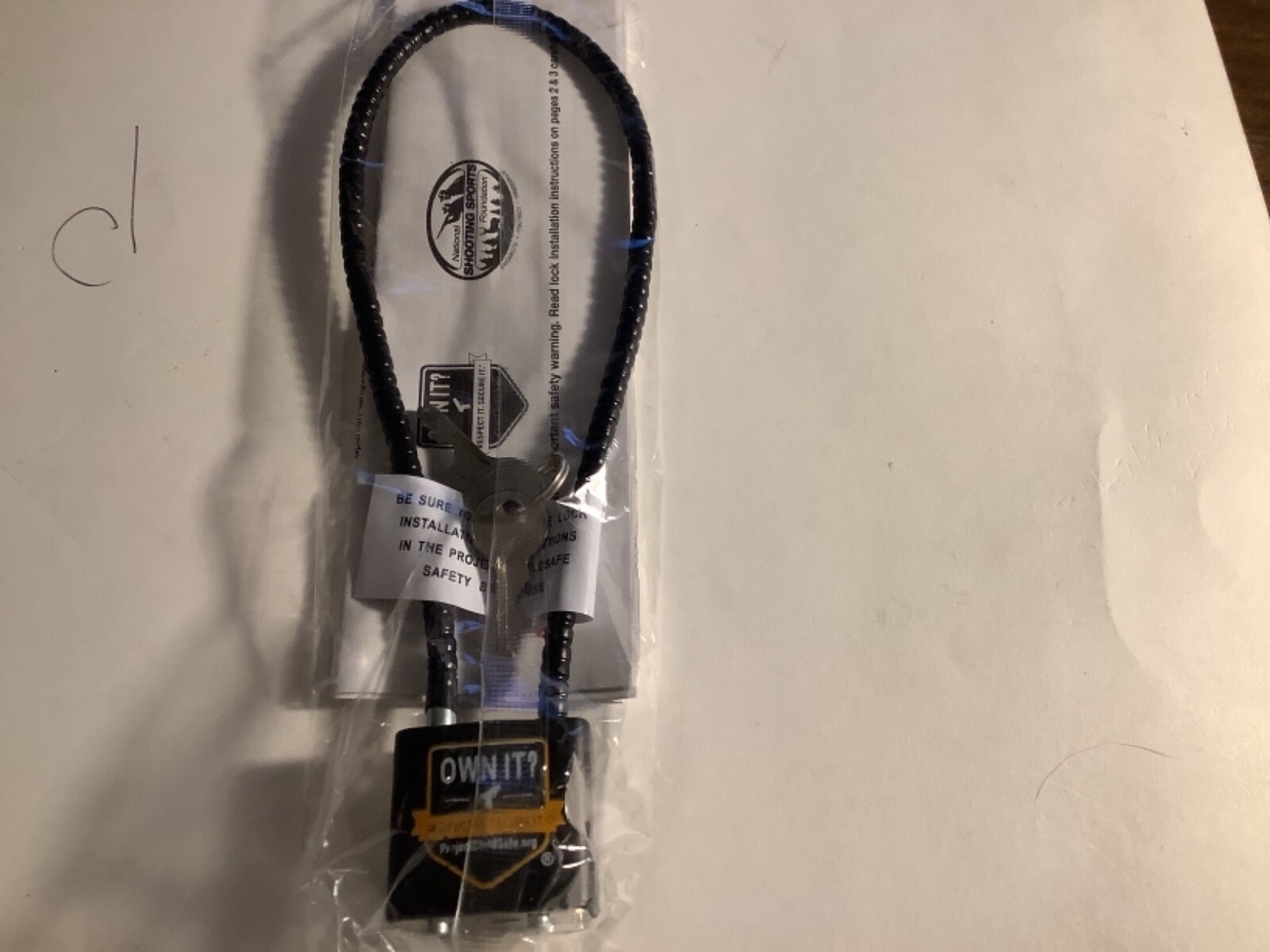 Project Child Safe Metal Cable Lock with 2 Keys