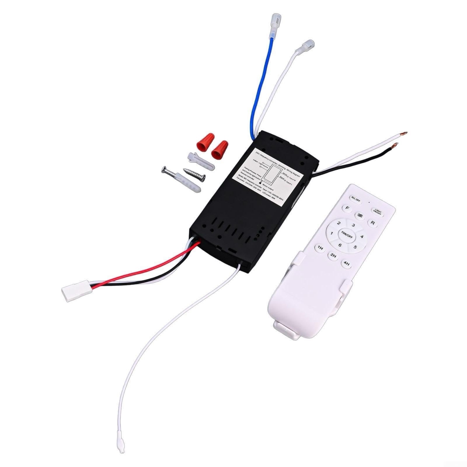 Ceiling Fan Remote Control Kit Replacement 6-Speed Timer for DC Fan Light Remote