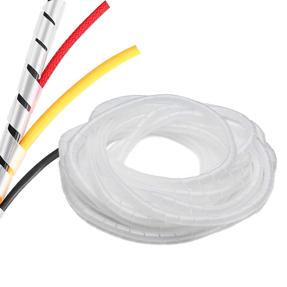 45Ft 1/4 Inch Spiral Cable Wrap Wire Cord Covers Sleeve Hose for Computer