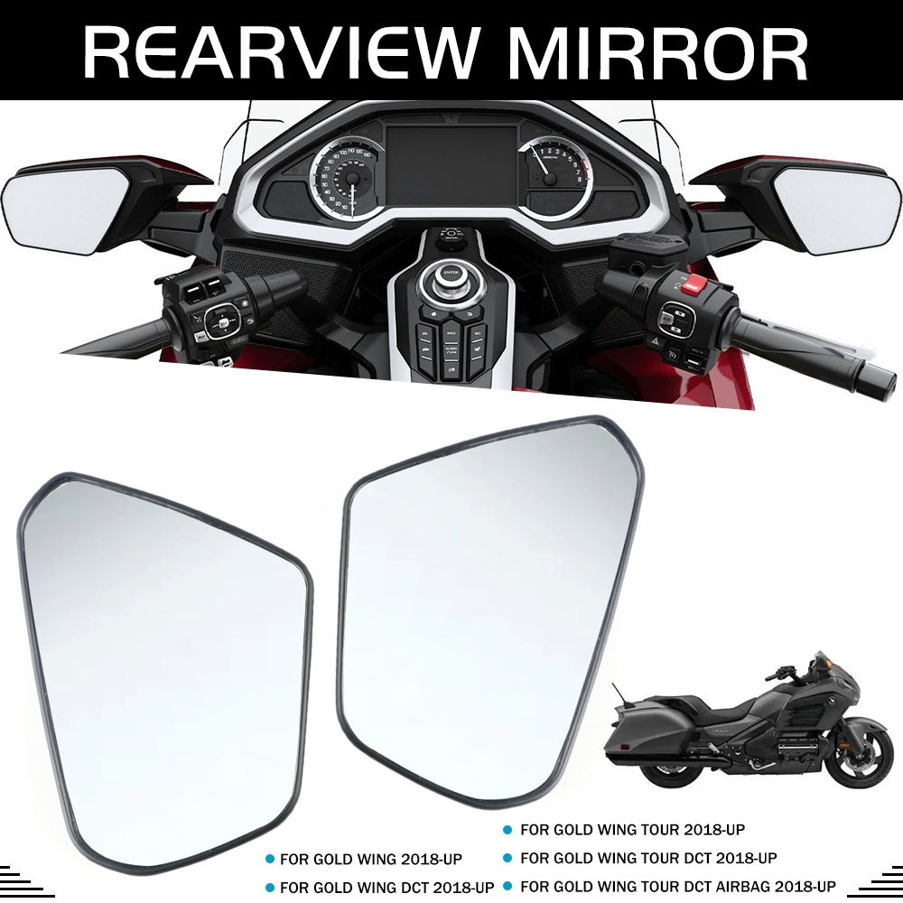 Left Right Clear Rear View Mirrors Glass Fit for Honda GOLDWING GL1800 2018-up