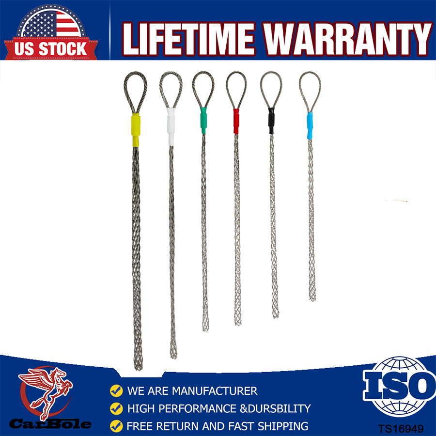Universal 6X Cable Puller Wire Grip Stainless steel Cable Pulling Socks Mesh Kit