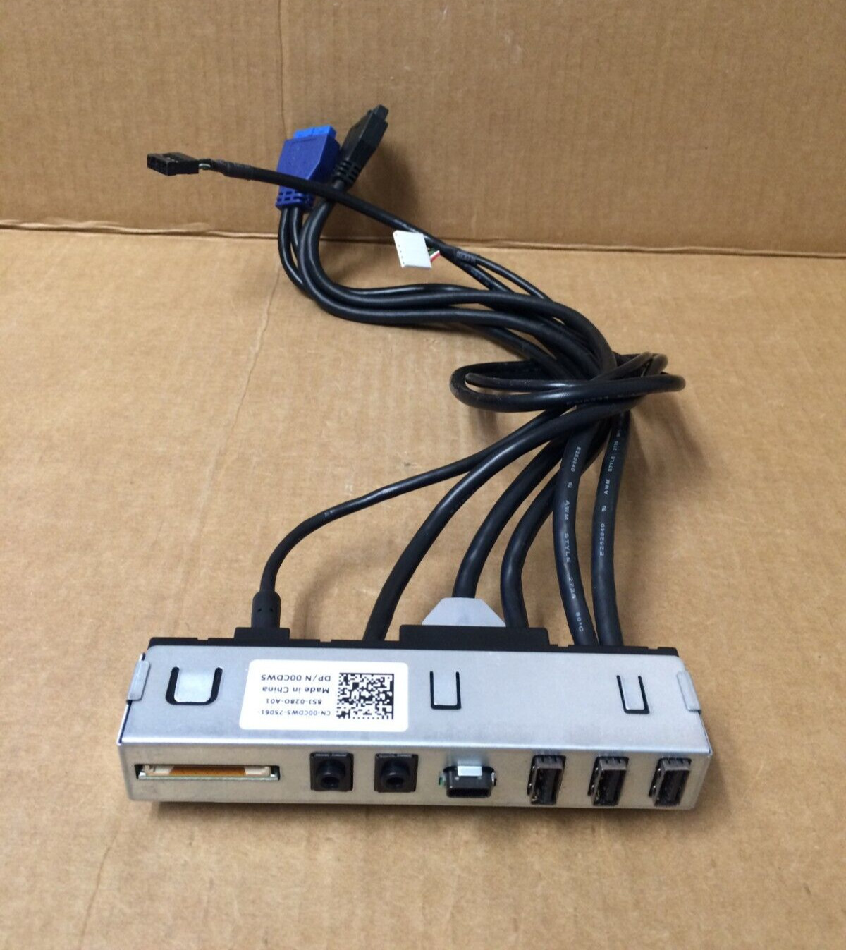 Dell XPS 8930 Front Panel Audio USB/C Card Reader Board with Cable 0CDW5 00CDW5