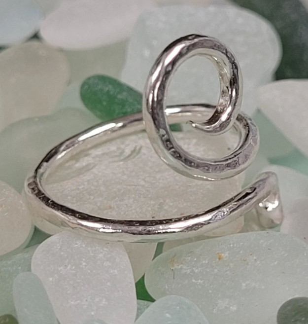 New Year Gift For Her Attractive Toe Ring Solid Metal White Gold Plated Silver