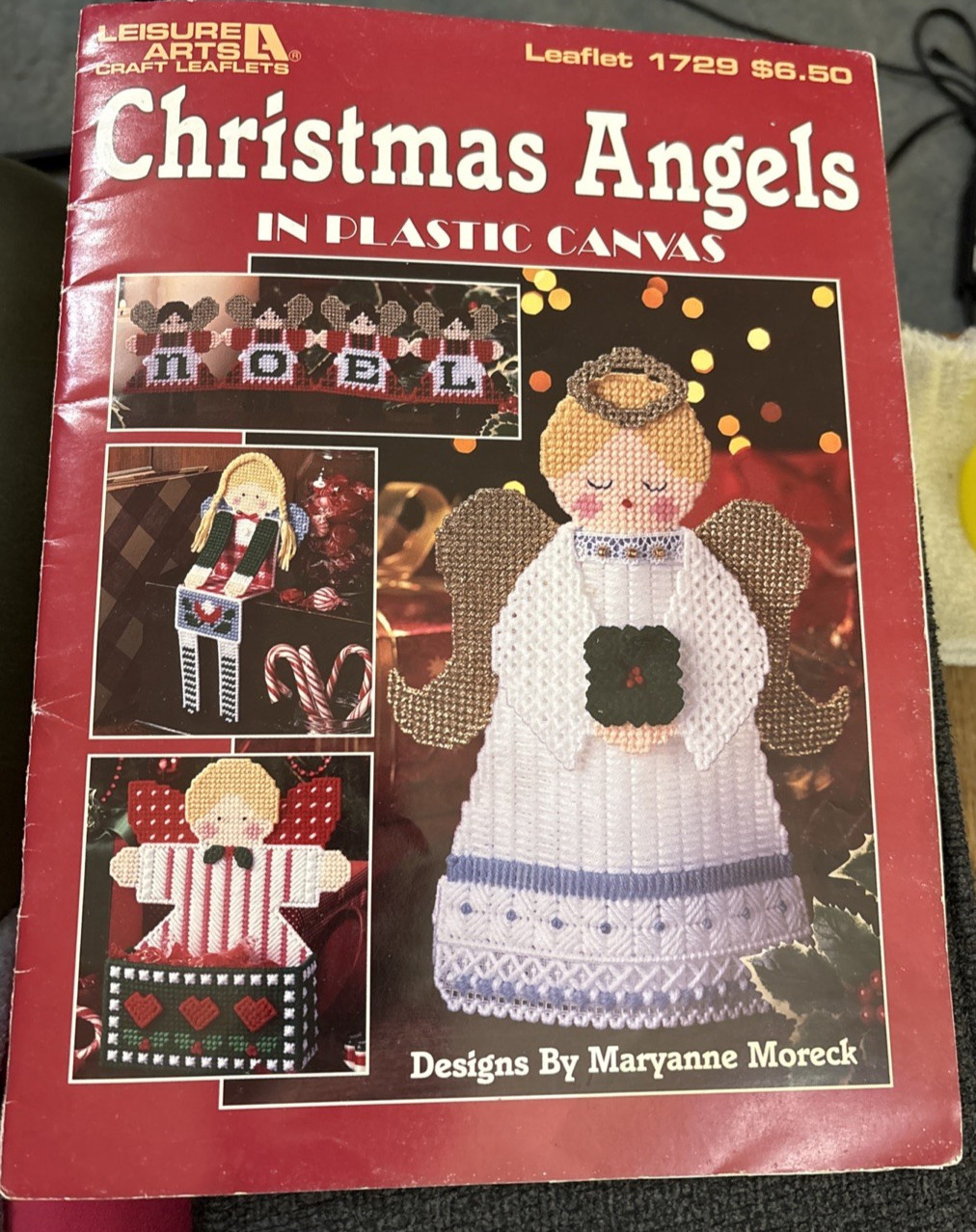 Vtg Rare Leisure Arts CHRISTMAS ANGELS in Plastic Canvas 1997 Leaflet 1729