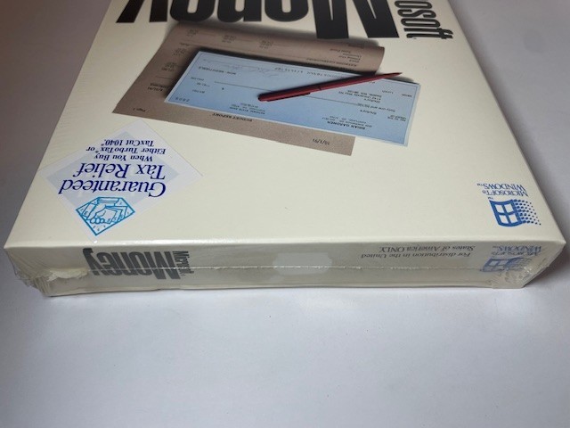 1991 Microsoft Money Sealed Big Box PC Software – Vintage 90s Windows Floppy