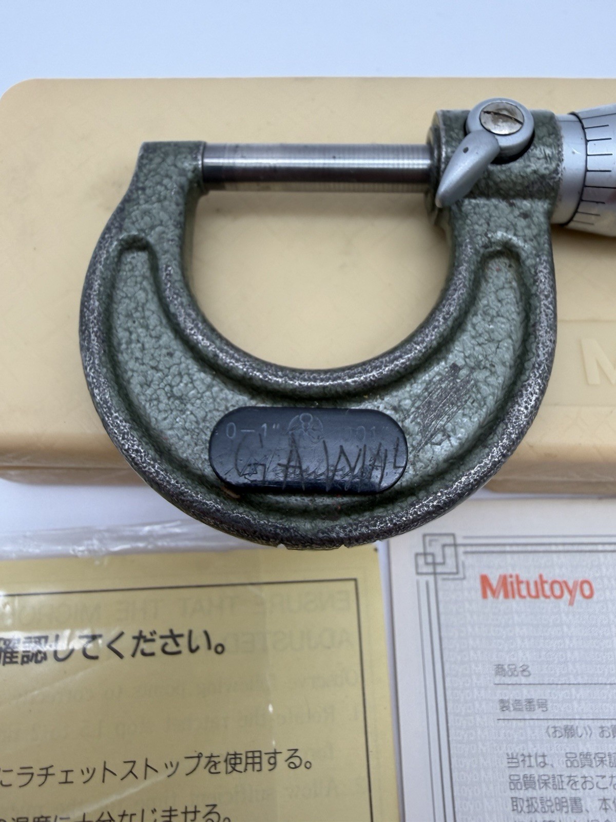 MITUTOYO Micrometer 103-177 with case