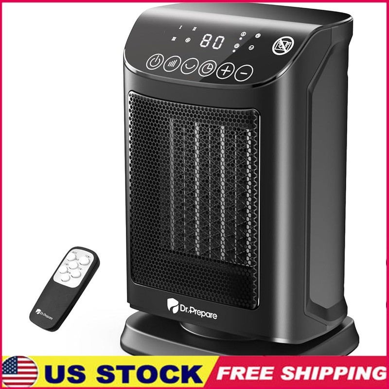1500W Fast Heating Space Heater W/ 5 Modes Portable Safe Design Energy Efficient