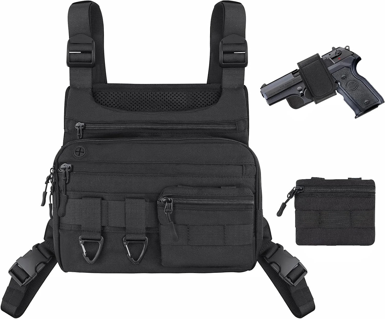 Tactical Chest Bag for Men Lightweight Outdoor Sport Vest Large Capacity Chest P