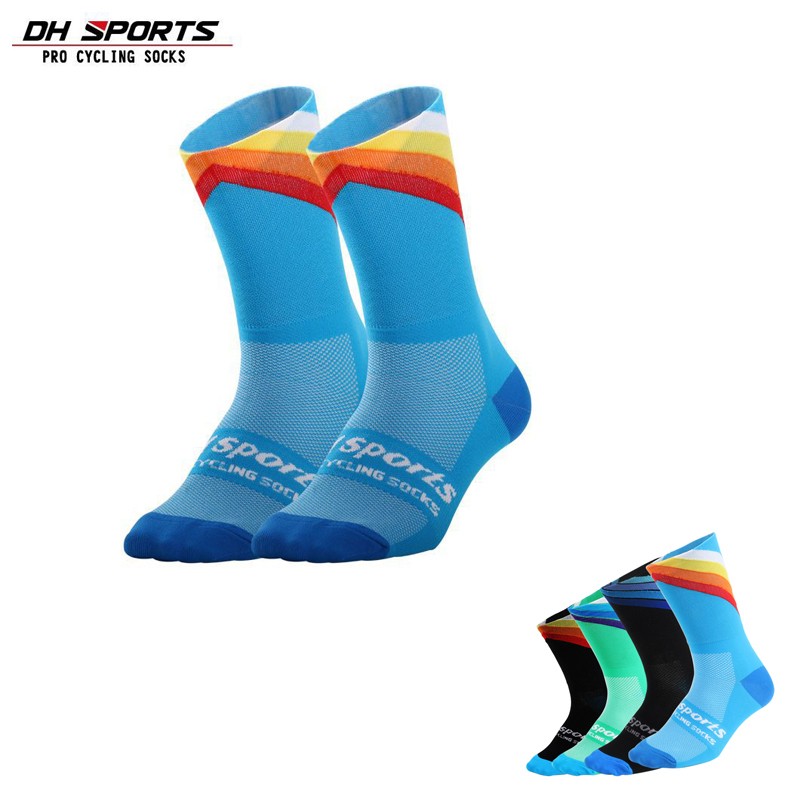 Pro Cycling Socks Mens Womens Riding Bicycle Sports Ankle Socks XC MTB BMX Blue