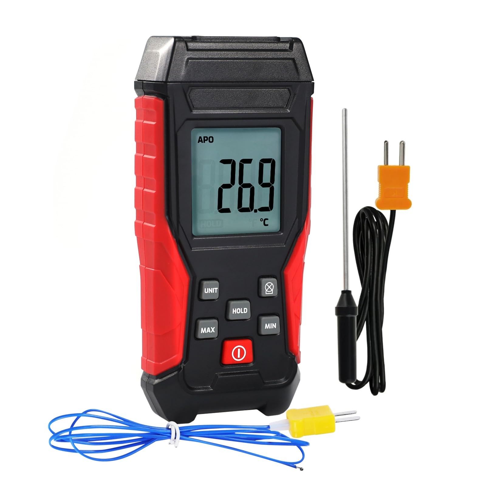 Digital K Type Thermometer with Two Thermocouple Probes, -328°F~2501°F...