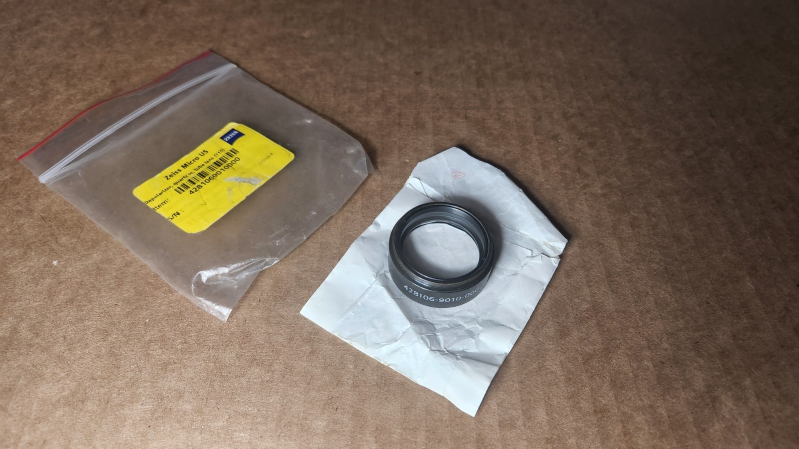 NEW Zeiss 428106-9010-000 Depolarizer, Quartz w/ Tube Lens (115)