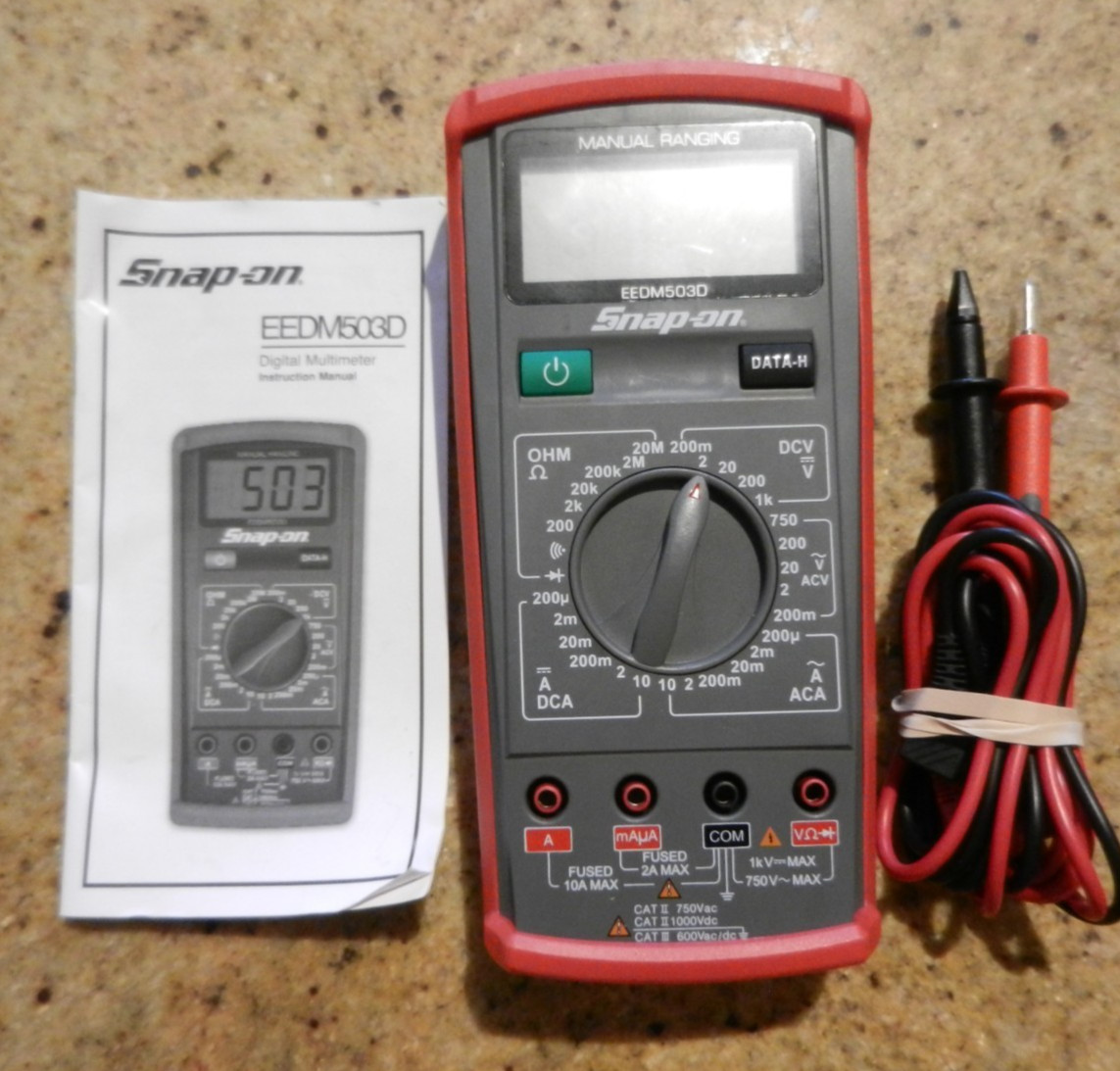 Snap On Manual Ranging Multi Meter (EEDM503D)