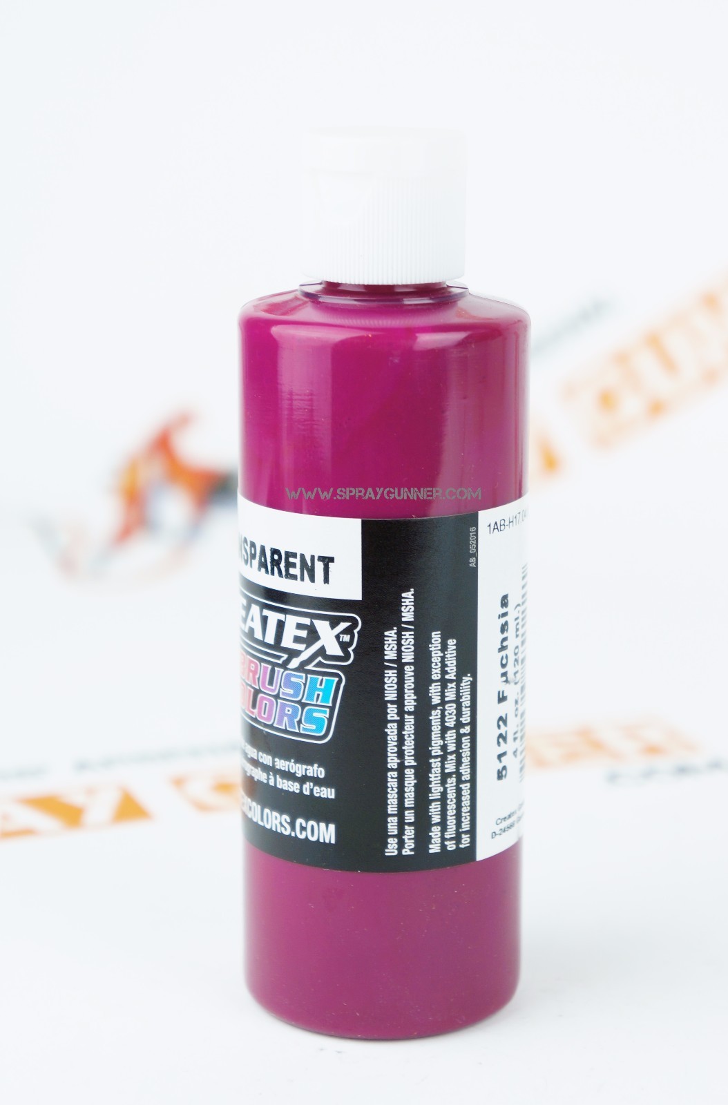 Createx Airbrush Colors 5122 Transparent Fuchsia 4oz. water-based paint