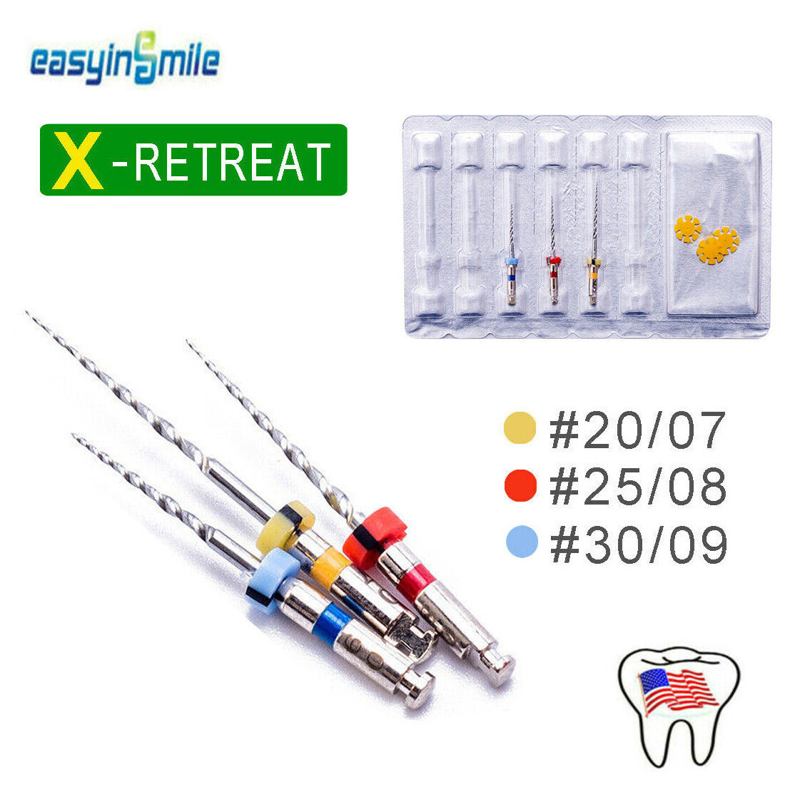Dental NiTi Rotary Files Endo Retreatment Endodontic Root Canal X-Retreat Files