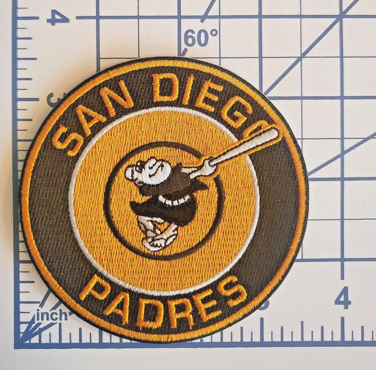 San Diego Padres 3.5" Retro Swinging Friar Iron On Patch Free Tracking!