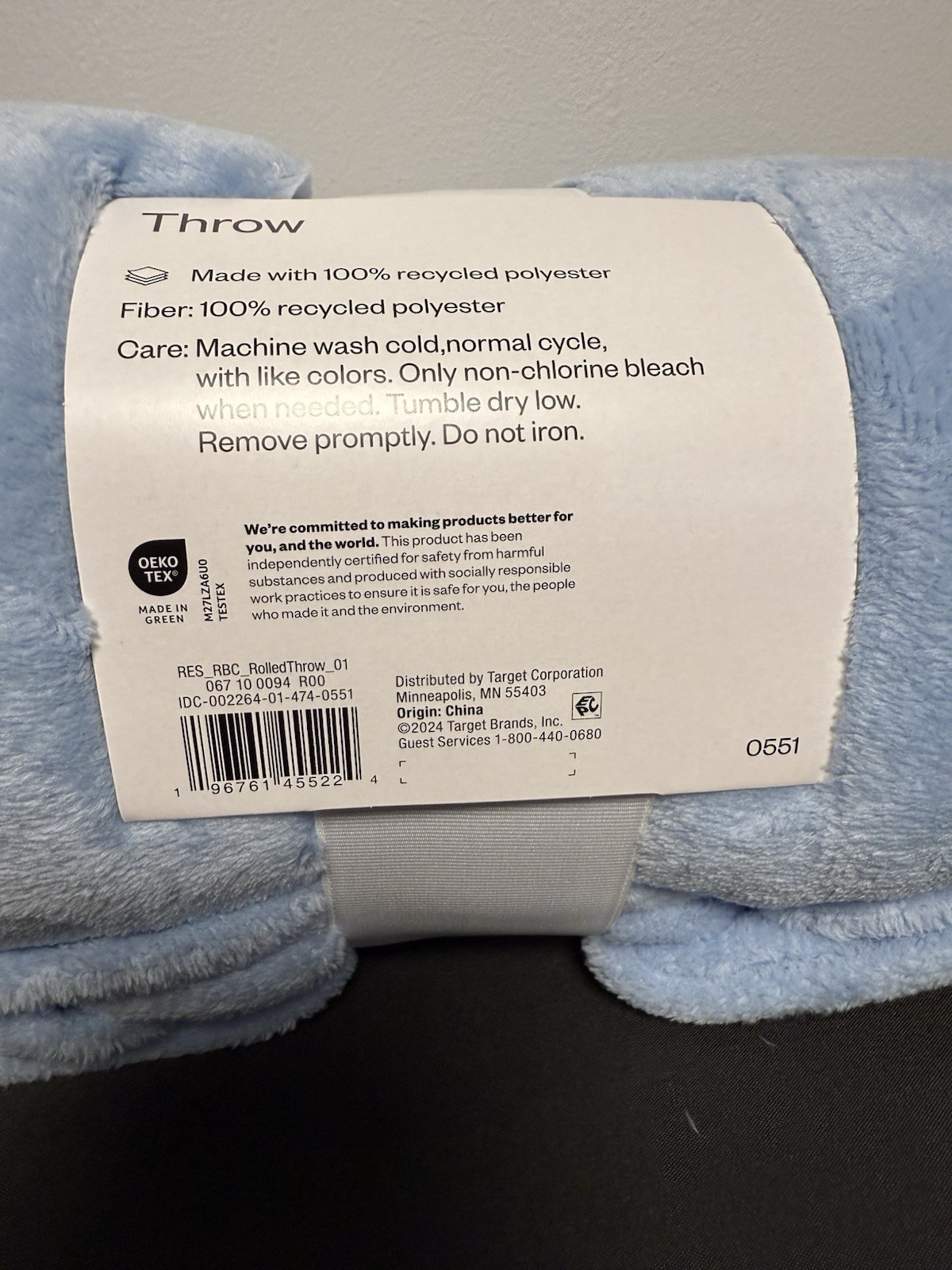 Light Blue Throw Room Essentials 50 X 60 NEW