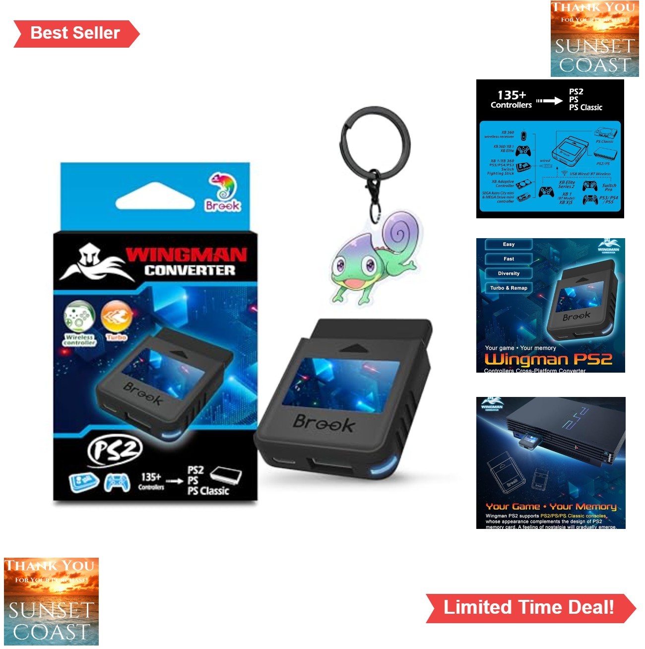 Retro Gaming Converter PS2 PS1 Adapter Wireless Xbox PS5 PS4 Switch Pro