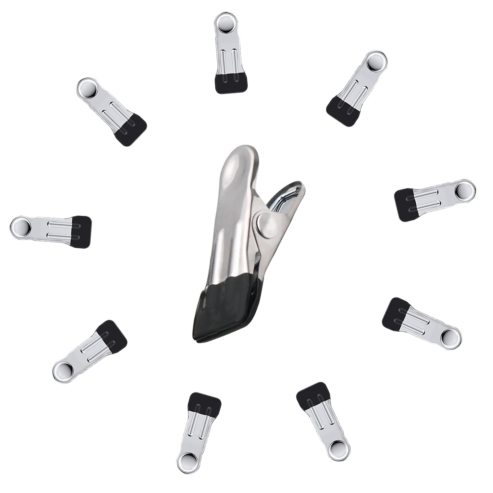 10PCS Small Clothes Pin, Stainless Steel Clothespins, Metal Laundry Grip Clip...