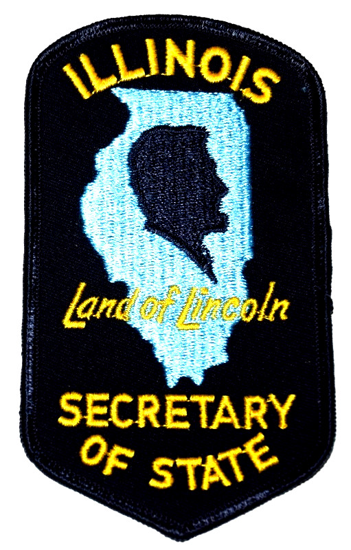 ILLINOIS - SECRETARY OF STATE - IL Police Patch ABRAHAM LINCOLN VINTAGE OLD MESH