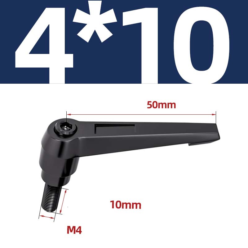 Machine Handle Adjustable Clamping Lever Male Black Knob M4 M5 M6 M8 M10 M12 M16