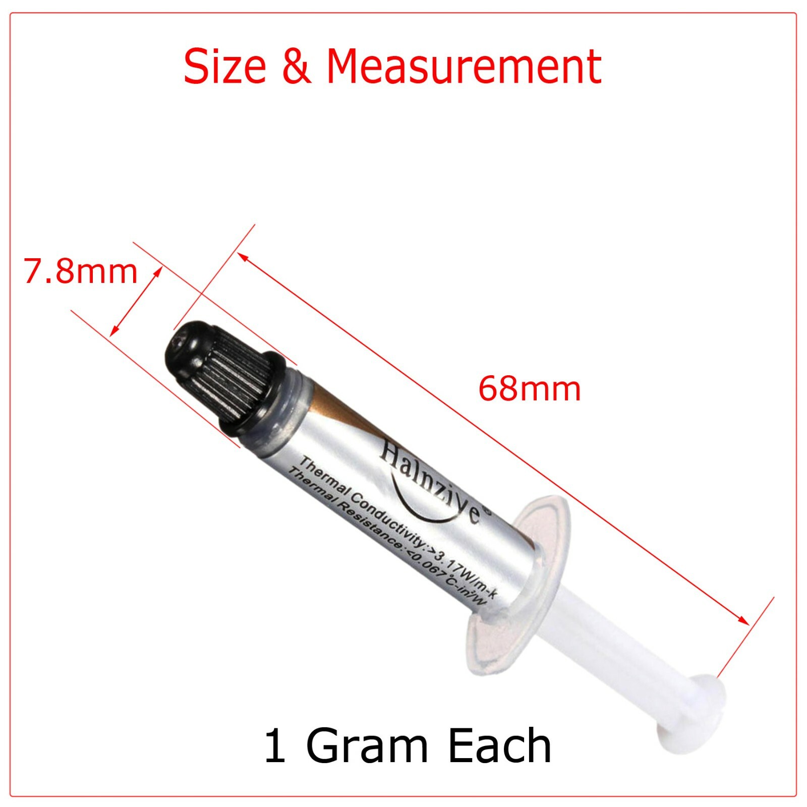 (5-pack) Silver Thermal Grease CPU Heatsink Compound Paste Syringe 5X