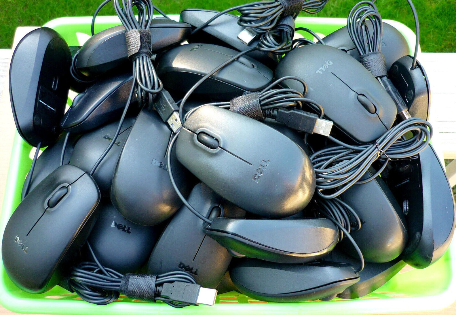 Lot of (36) Dell MS111-L MS111-T MS111-P USB Optical Wheel Mice Cleaned & Tested