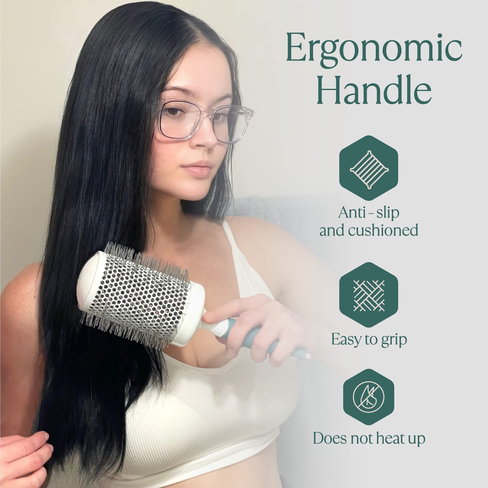 Osensia Round Brush Set For Blow Drying And Styling - Ceramic Ionic Thermal