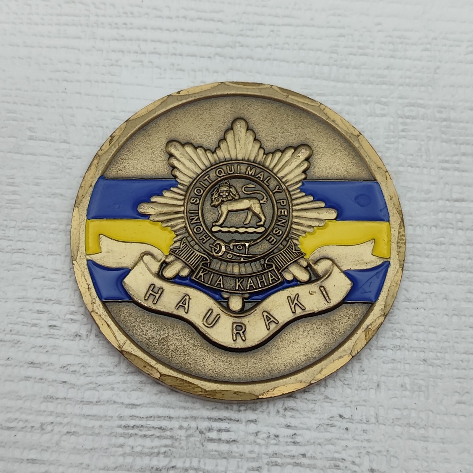 Royal New Zealand Infantry Hauraki Regiment Challenge Coin