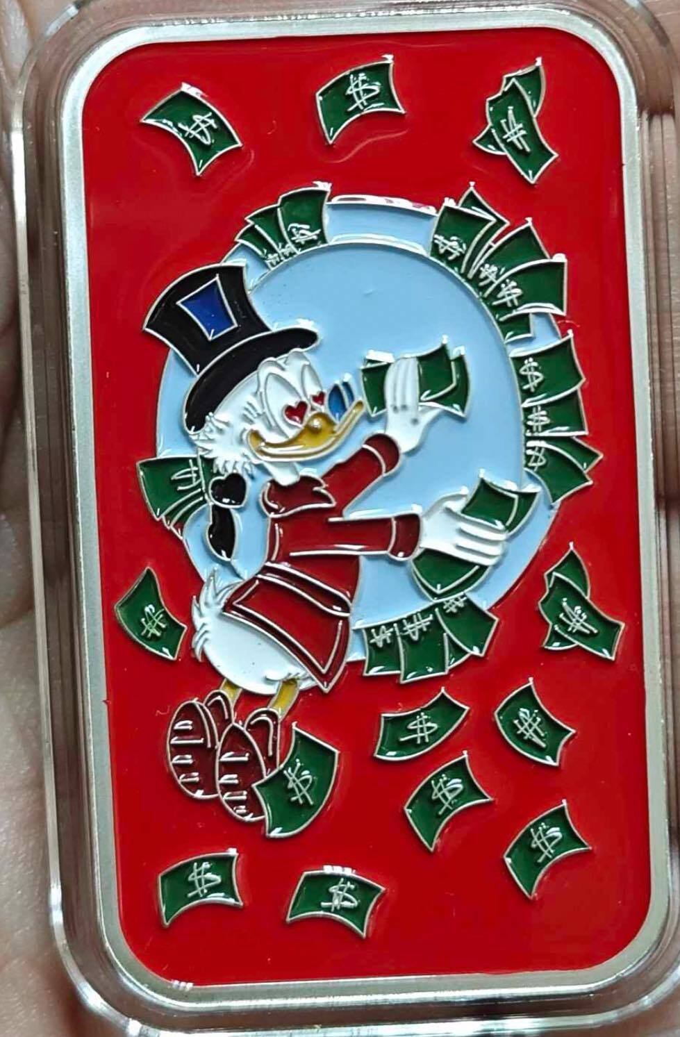 2024 For the Love of Money Duck 1oz Silver Enameled Art Bar