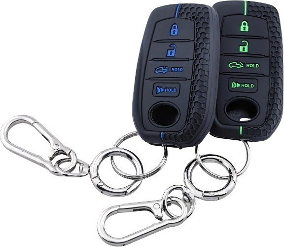 2Pcs Silione Smart Key Fob Cover for 2022 2023 2024 2025 Tacoma Tundra Corolla
