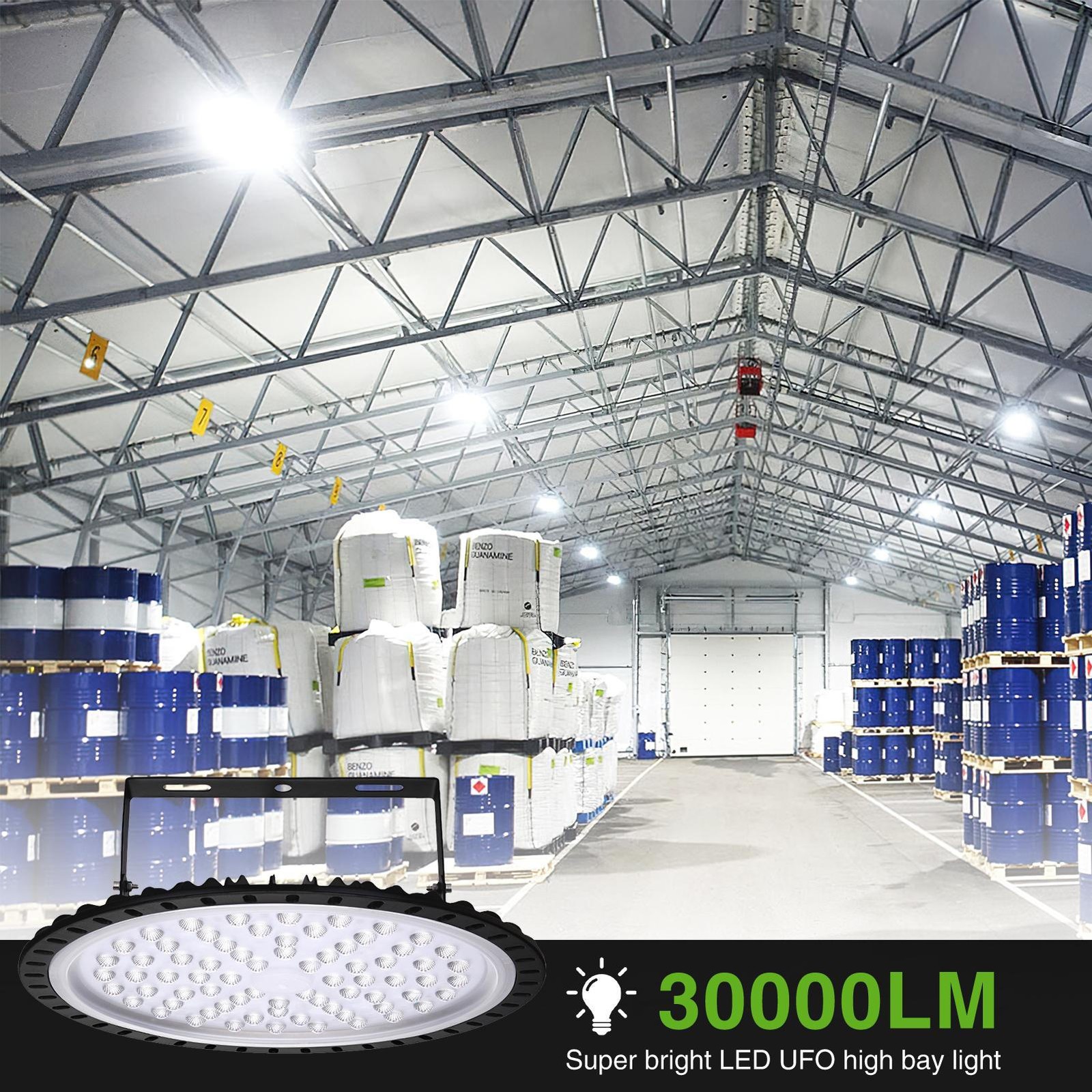 4X300W UFO LED High Bay Light Shop Lights Warehouse Commercial Lighting Lamp